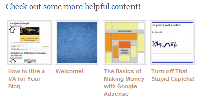 This is what a related posts plugin looks like.