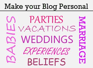 These are just a few things you can write about to personalize your blog.