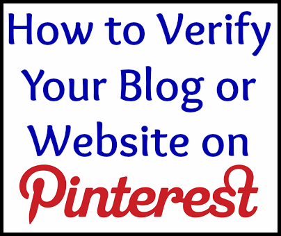 how to verify your blog on pinterest